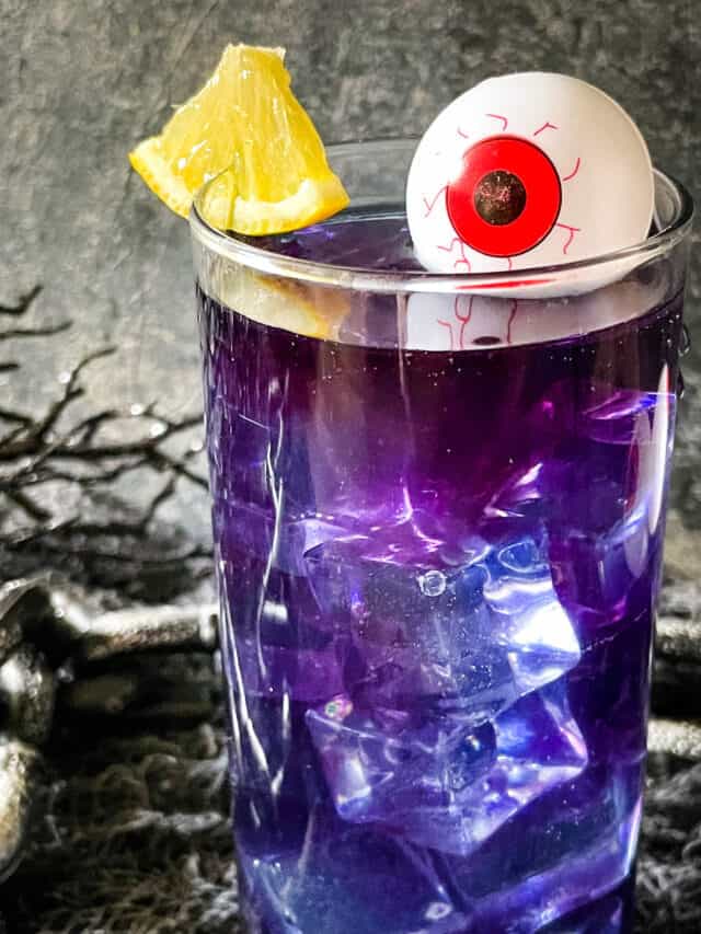 Purple People Eater Halloween Cocktail Mocktail Recipe