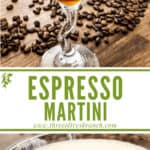 Long pin image of Espresso Martini with title