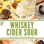 Long pin of Whiskey Cider Sour with title