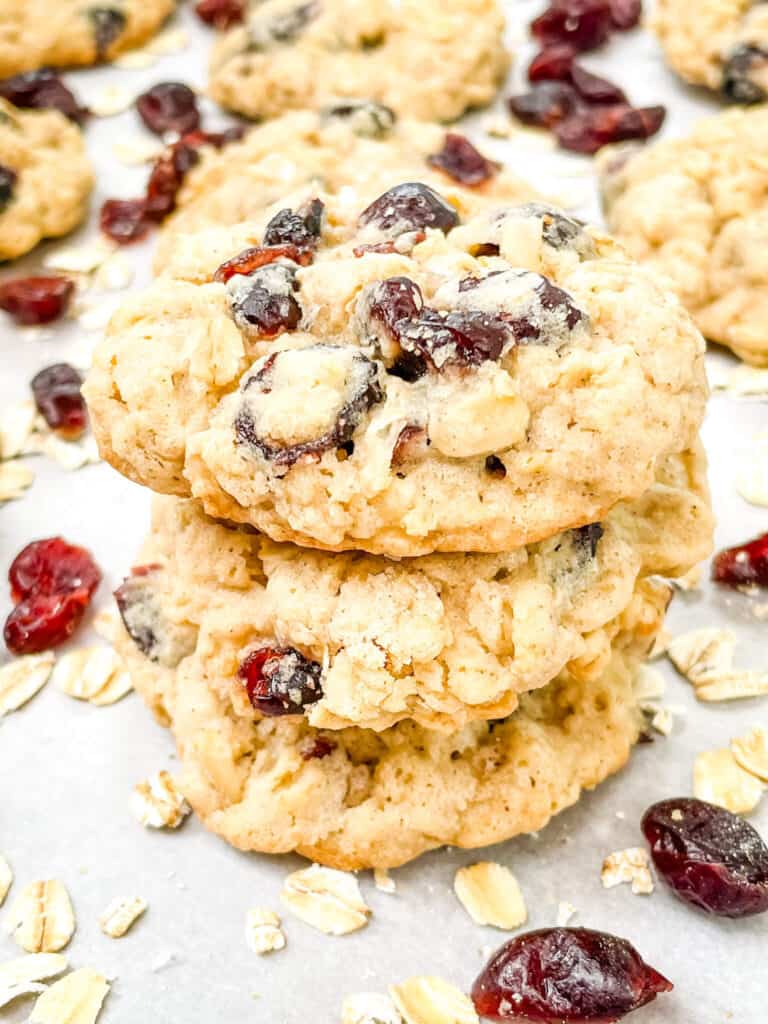 A stack of Oatmeal Craisin Cookies