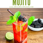 Pin of Blackberry Mojito with title at top