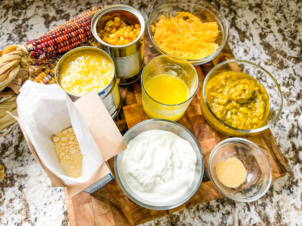 Ingredients needed for the casserole