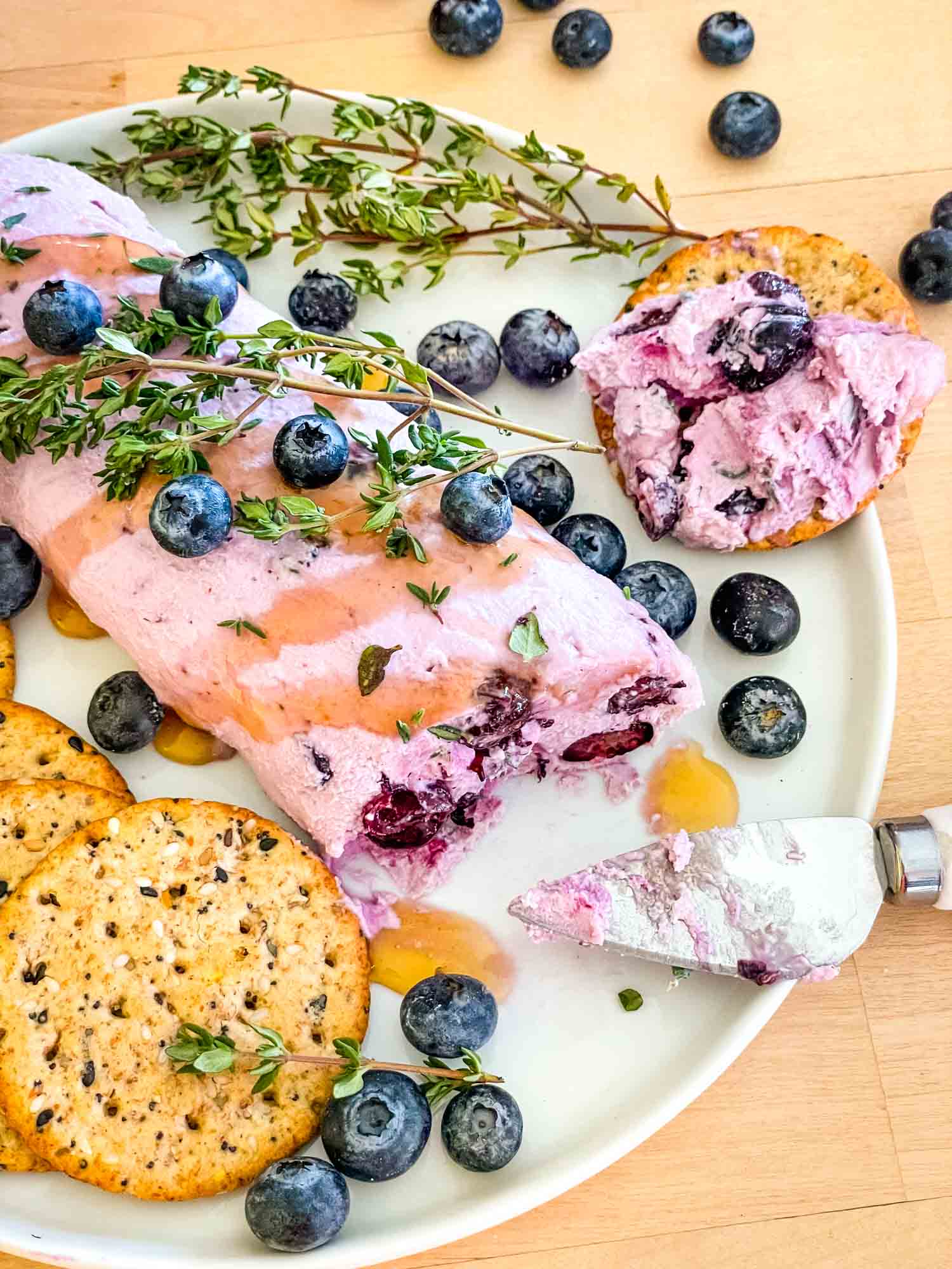 Blueberry Goat Cheese with Thyme and Honey