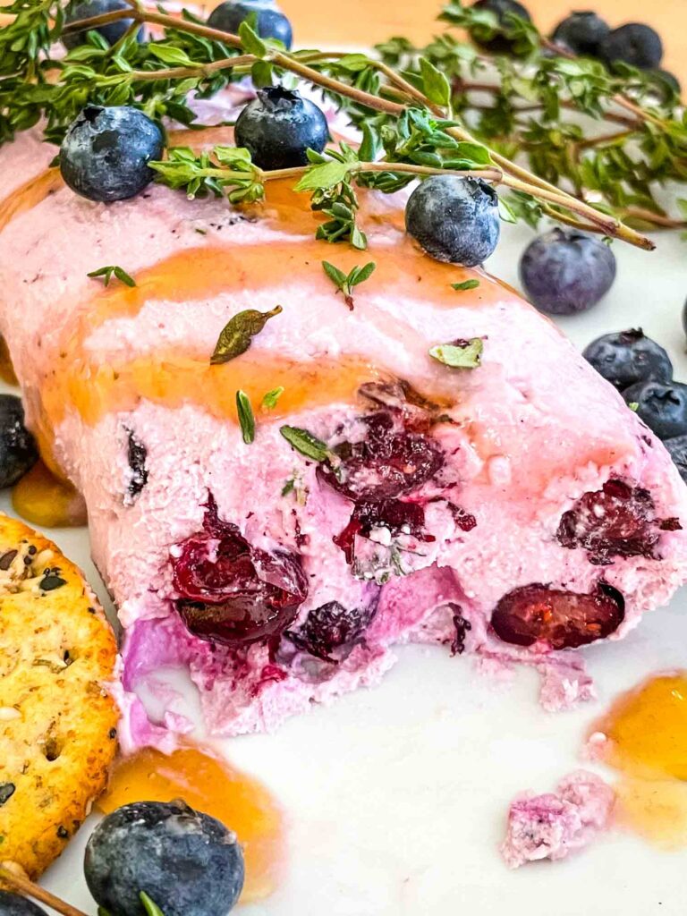 Inside of a Blueberry Goat Cheese