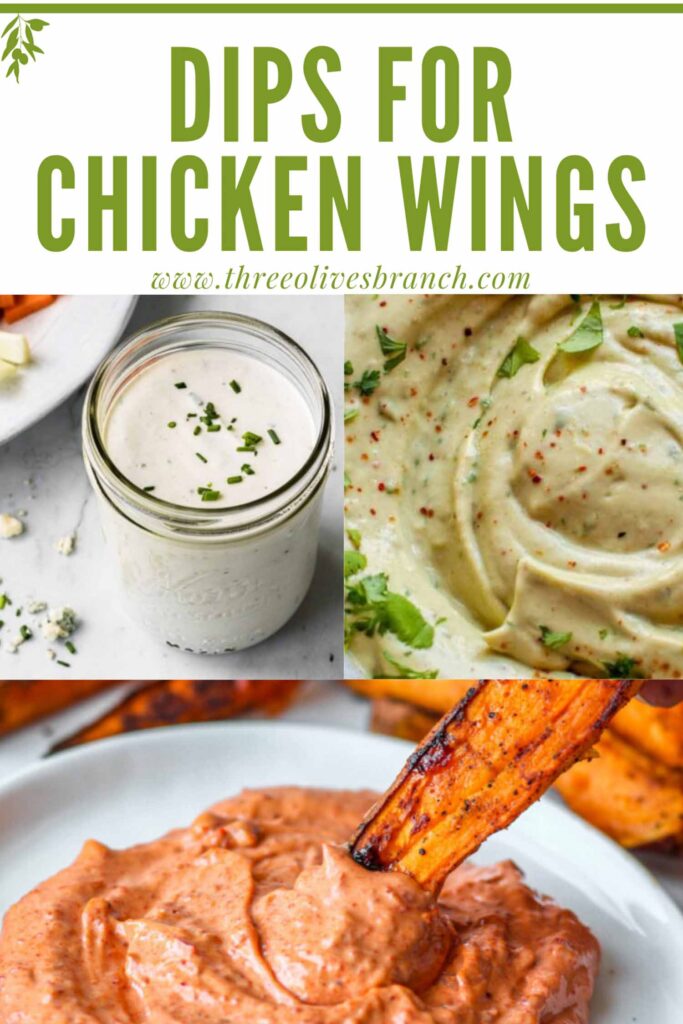 Pin for Dips for Chicken Wings with title at top