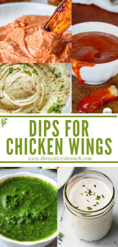 Long pin of Dips for Chicken Wings with title