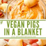 Long pin for Vegan Carrot Pigs in a Blanket with title