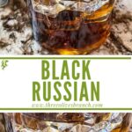 Long pin of Black Russian Recipe with title