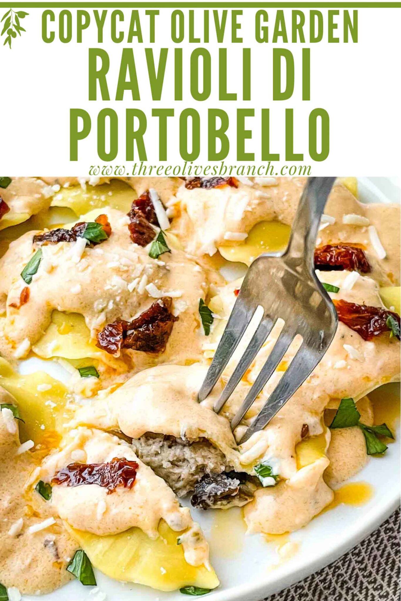 Copycat Olive Garden Ravioli Di Portobello Three Olives Branch