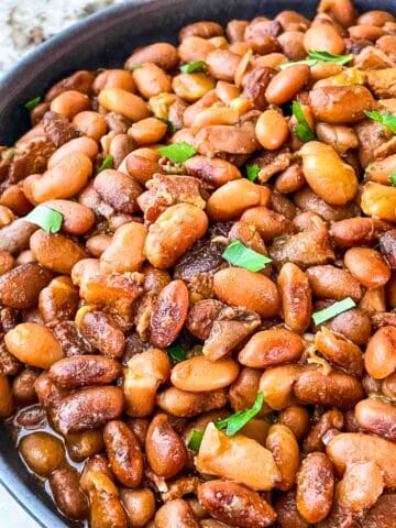 Close up of Instant Pot Pinto Beans in a bowl