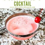 Pin of pink Pink Lady Cocktail with title