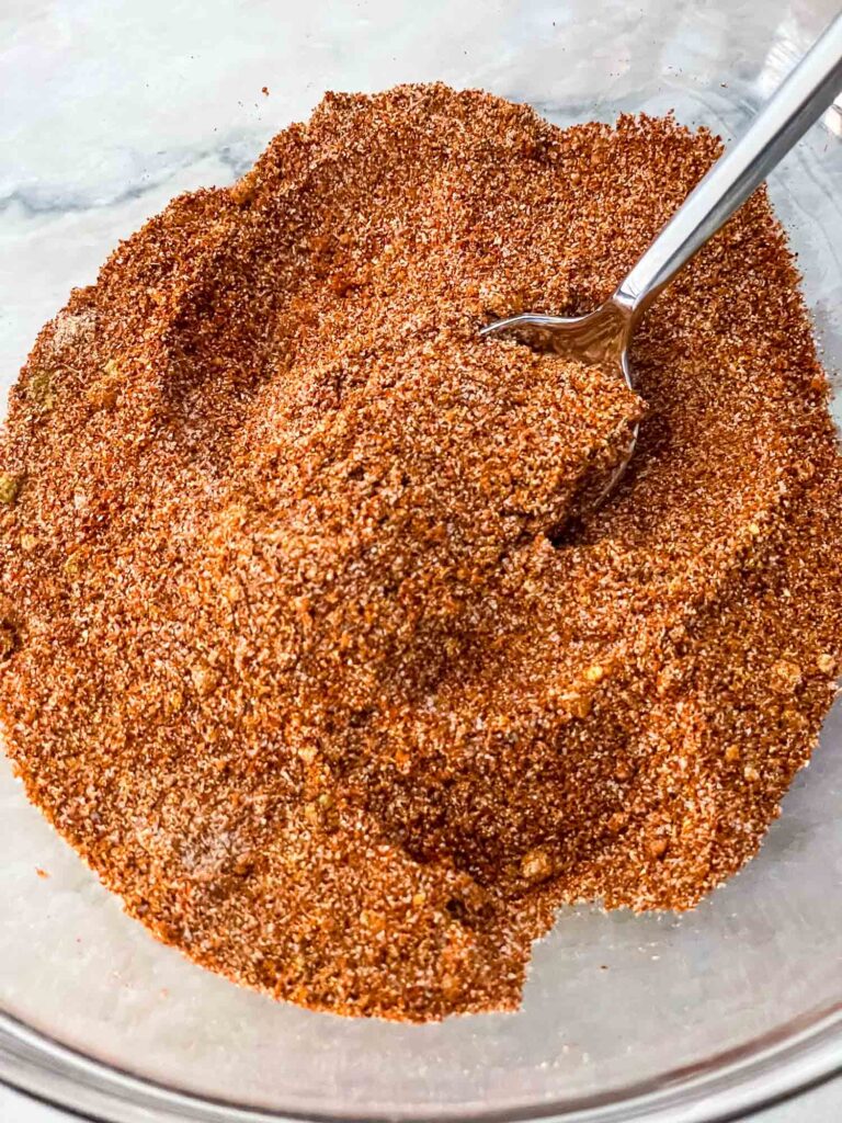 The BBQ Rub mixed together in a bowl