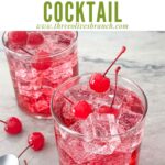 Pin of Dirty Shirley cocktail with title at top