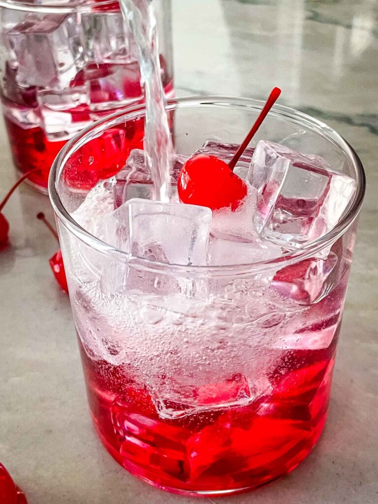 Making the Dirty Shirley cocktail