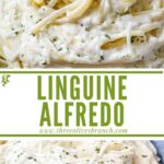 Long pin for Alfredo Linguine with title