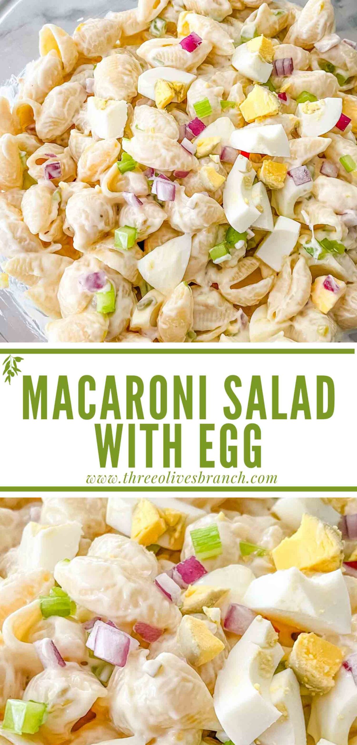 Macaroni Salad with Egg - Three Olives Branch