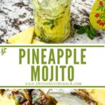 Long pin of Pineapple Mojito with title