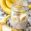 A mason jar full of Banana Overnight Oats