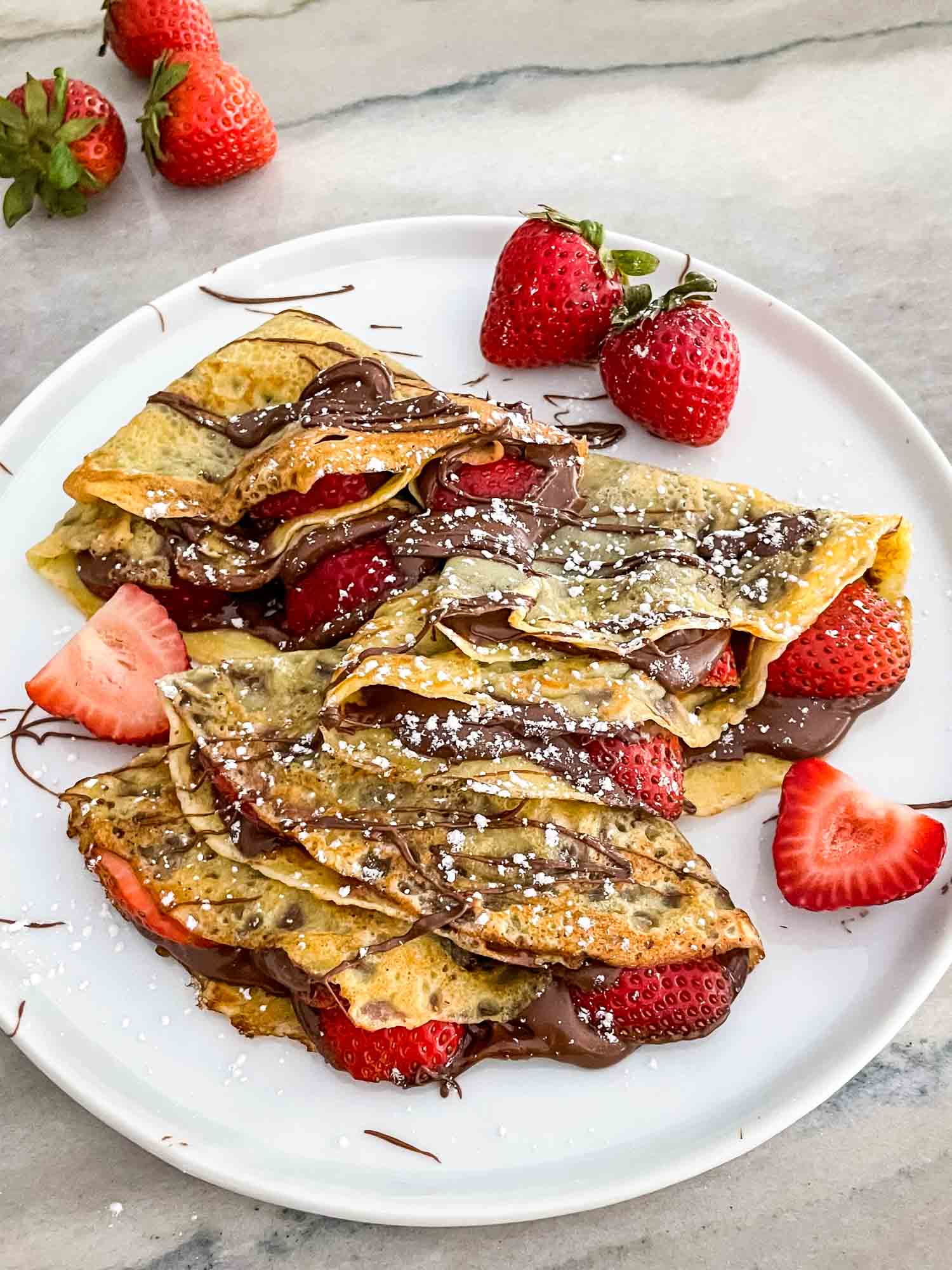 Nutella Crepes with Strawberries