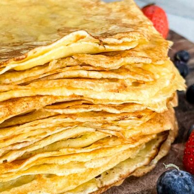 Close up of a stack of Sweet Crepes