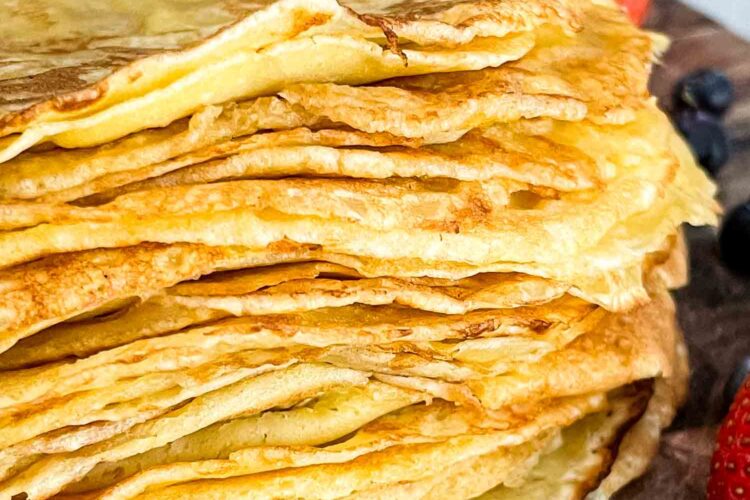 Close up of a stack of Sweet Crepes