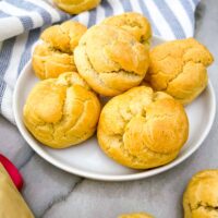 Cream Puffs on a small white plate