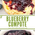 Long pin of Blueberry Compote with title