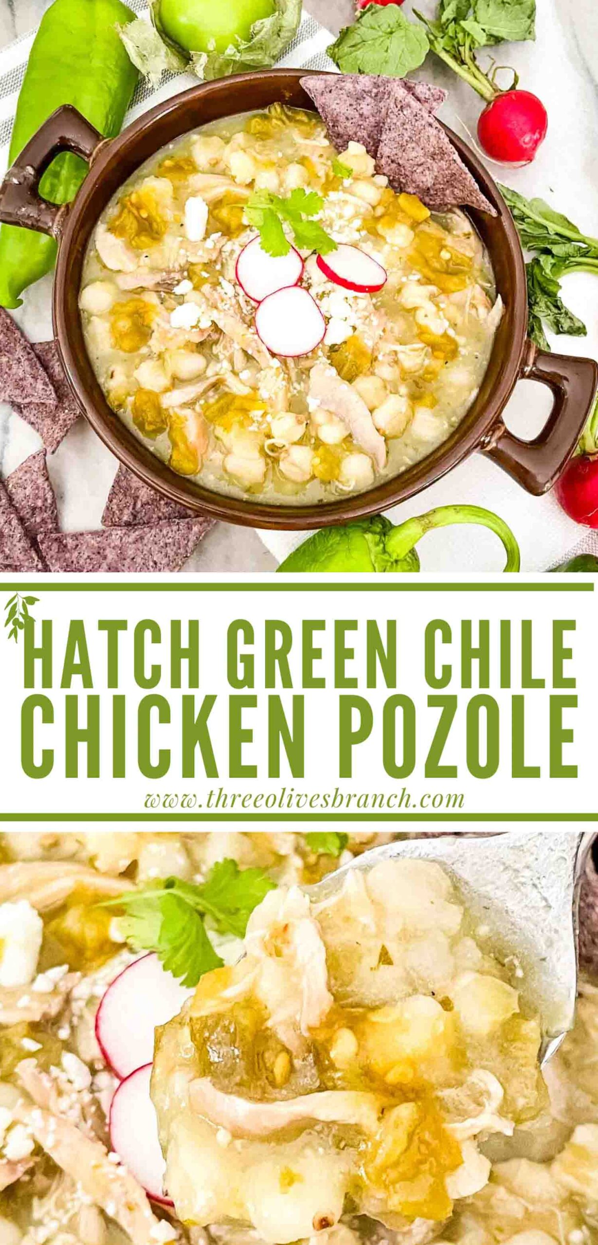 Chicken and Hatch Green Chile Pozole Three Olives Branch