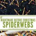 Long pin for Nightmare Before Christmas Spiderwebs with title