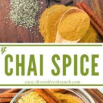 Long pin for Chai Spice with title