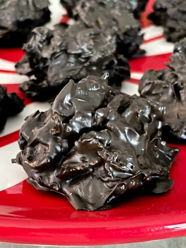 No Bake Lump of Coal Cookies