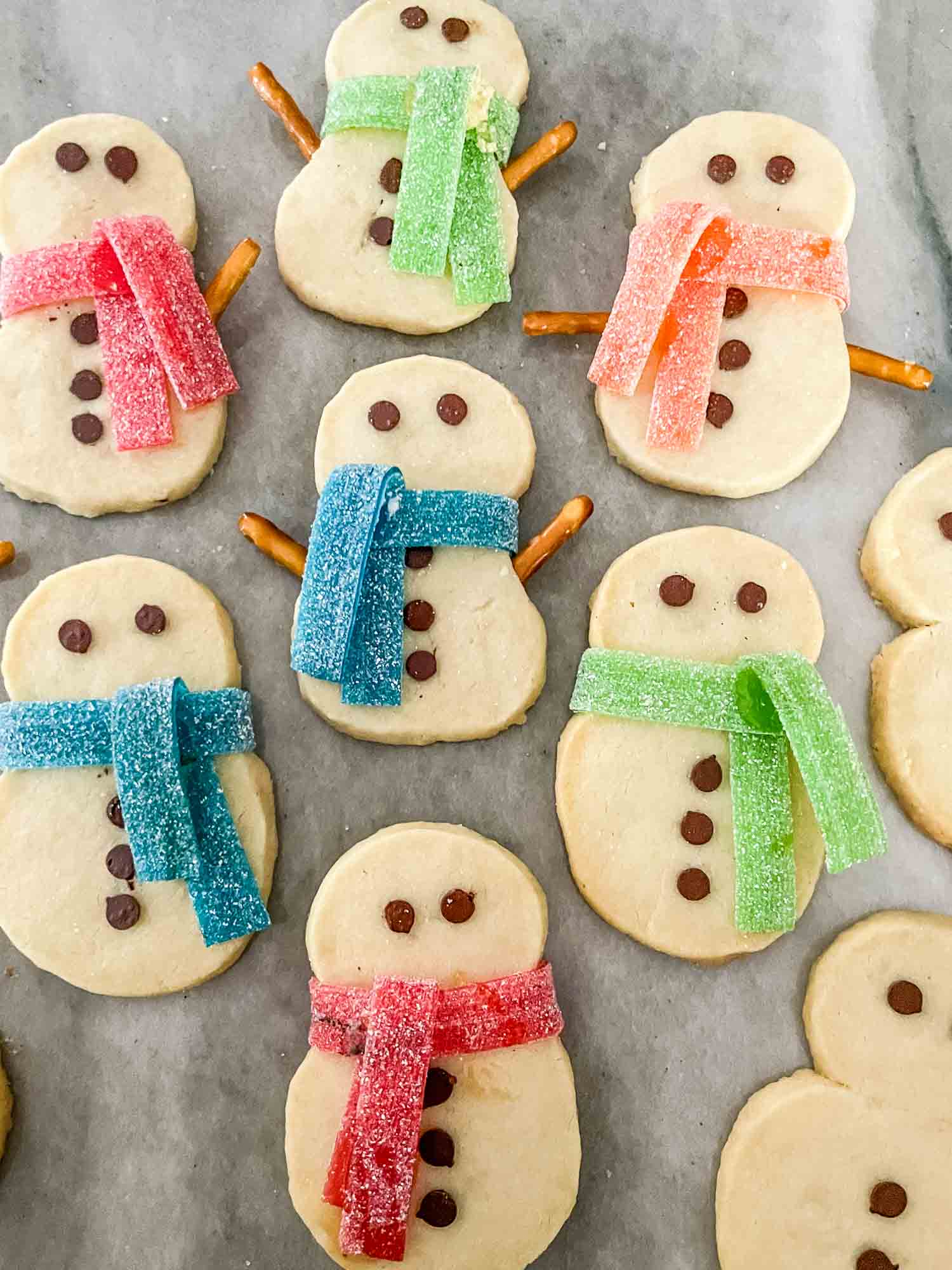 Shortbread Snowman Cookies