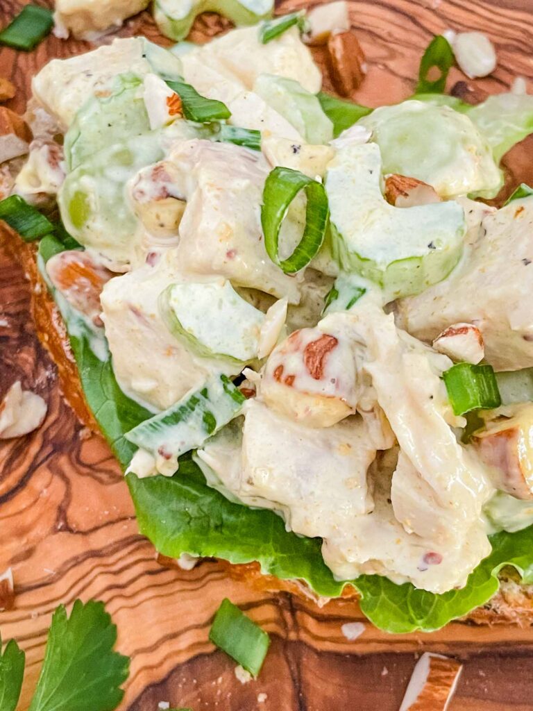 Close view of Curry Chicken Salad