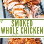 Long pin of Smoked Whole Chicken with title