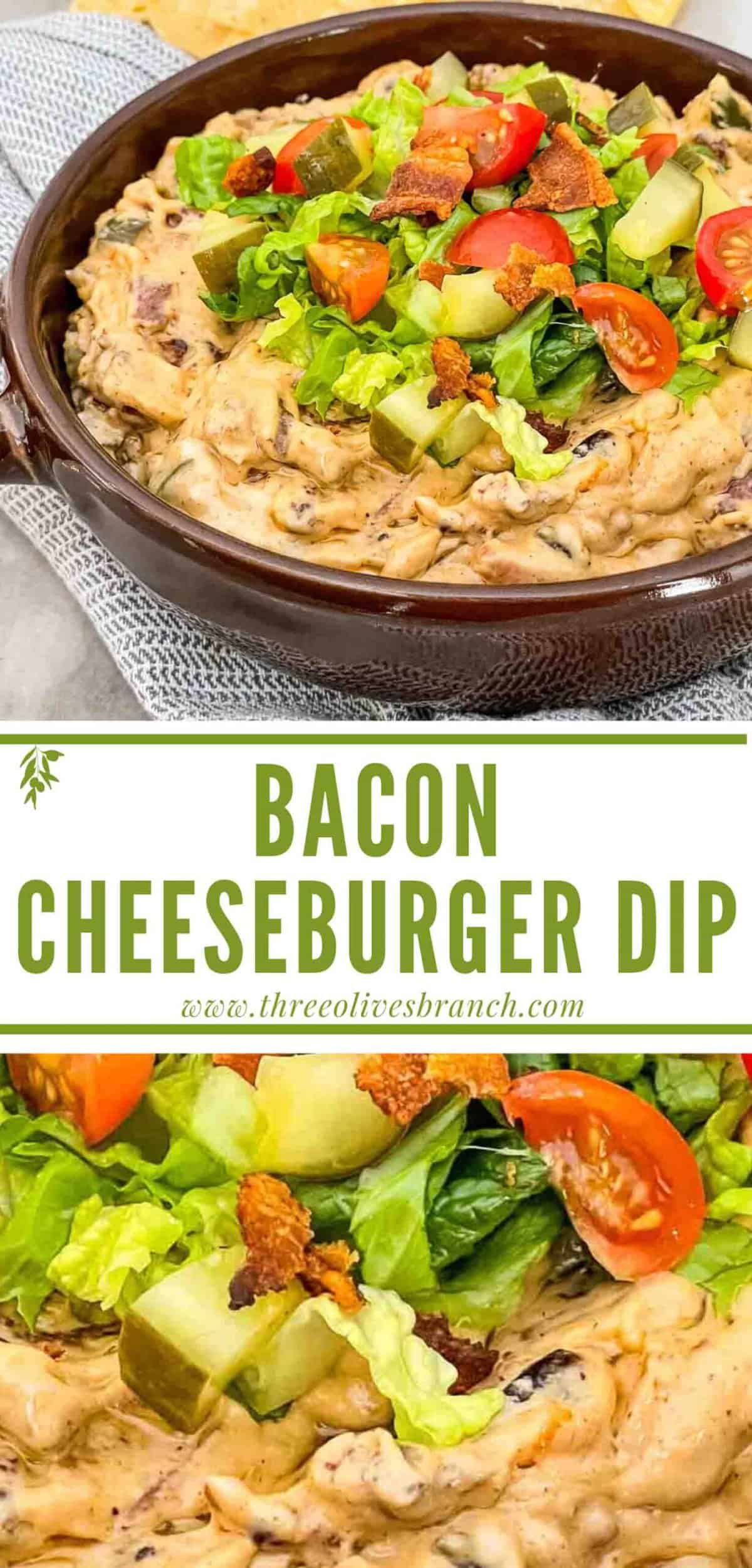Bacon Cheeseburger Dip Three Olives Branch
