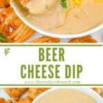 Long pin of Beer Cheese Dip with title