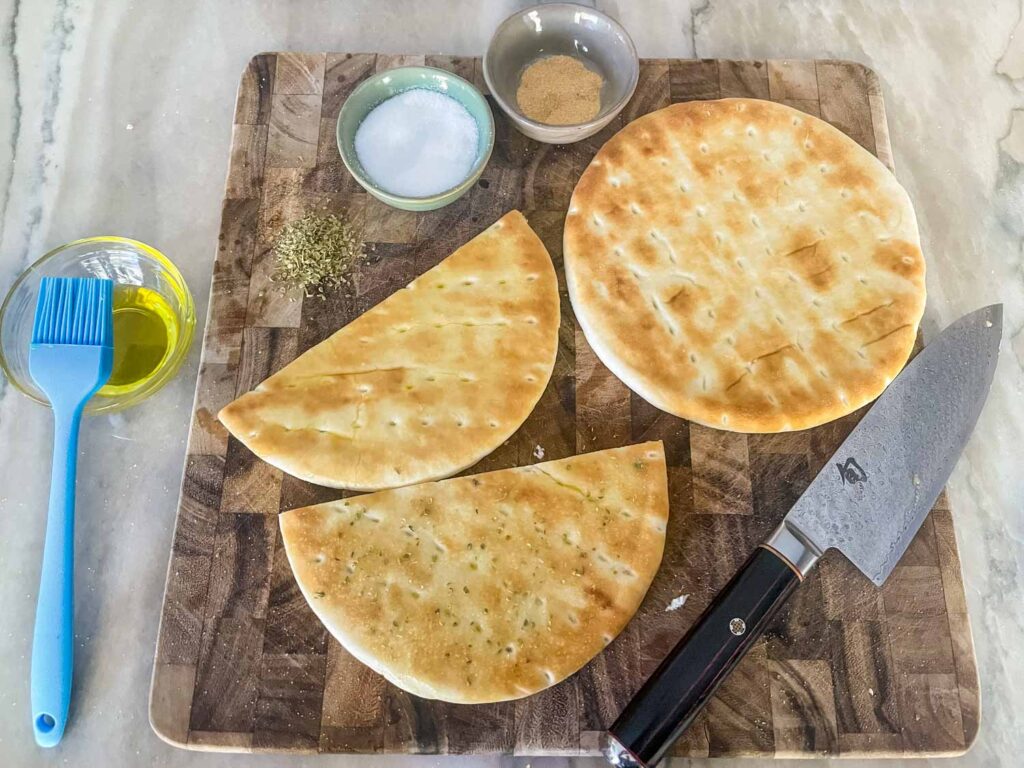 The ingredients sitting on a cutting board