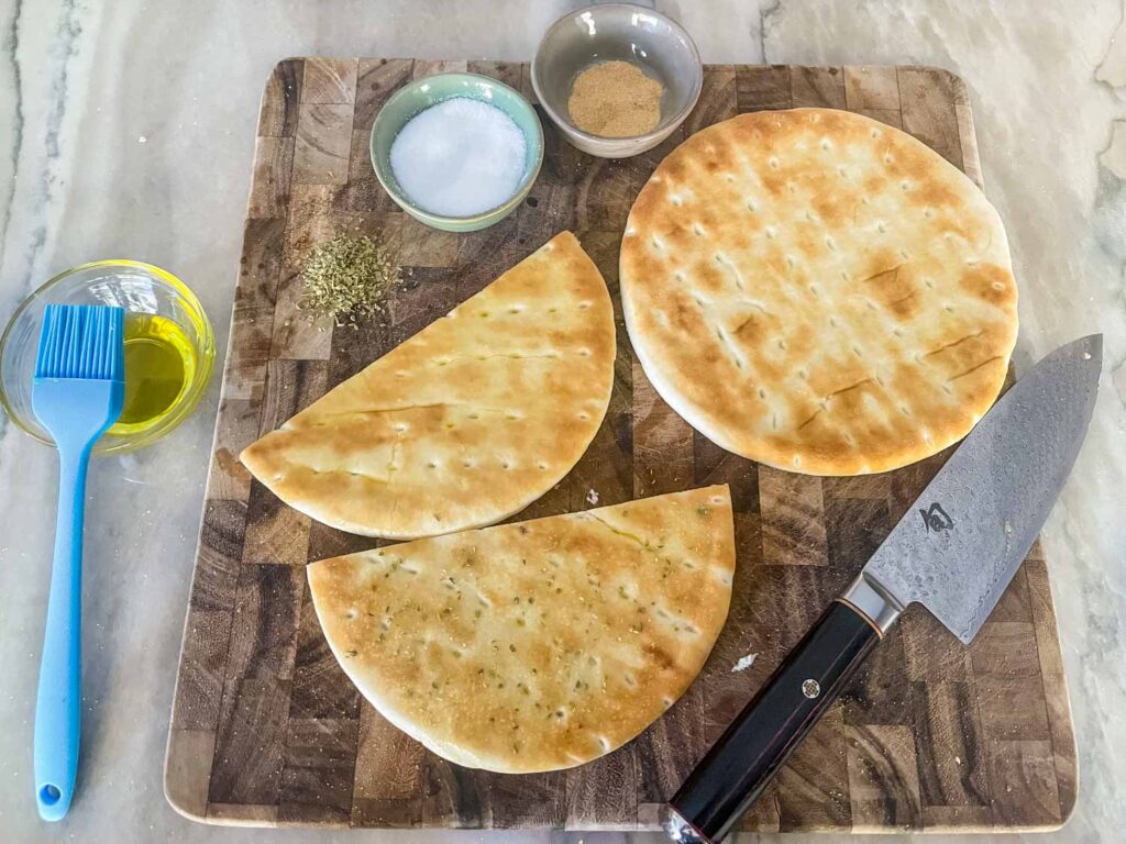 The ingredients sitting on a cutting board