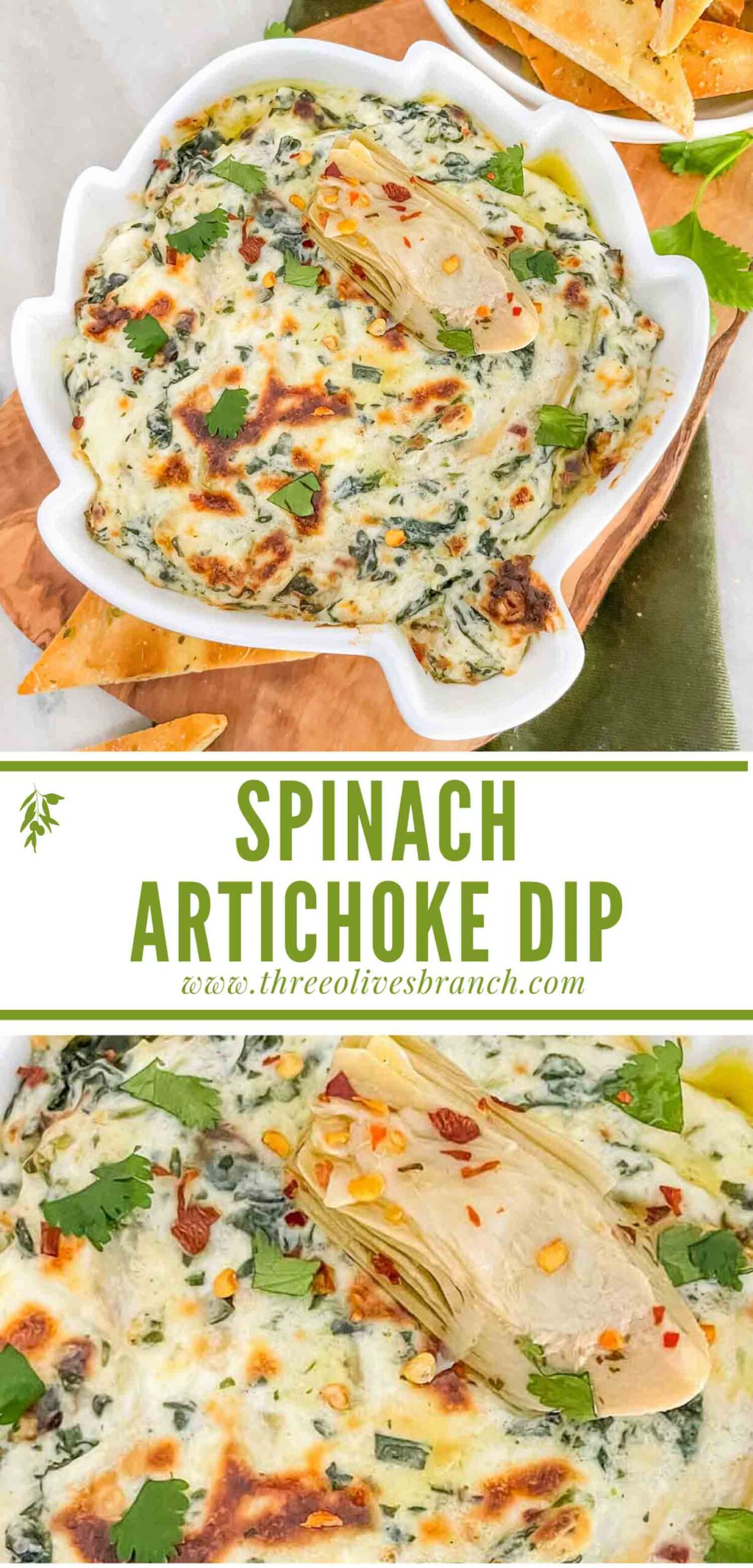 Easy Spinach Artichoke Dip Three Olives Branch