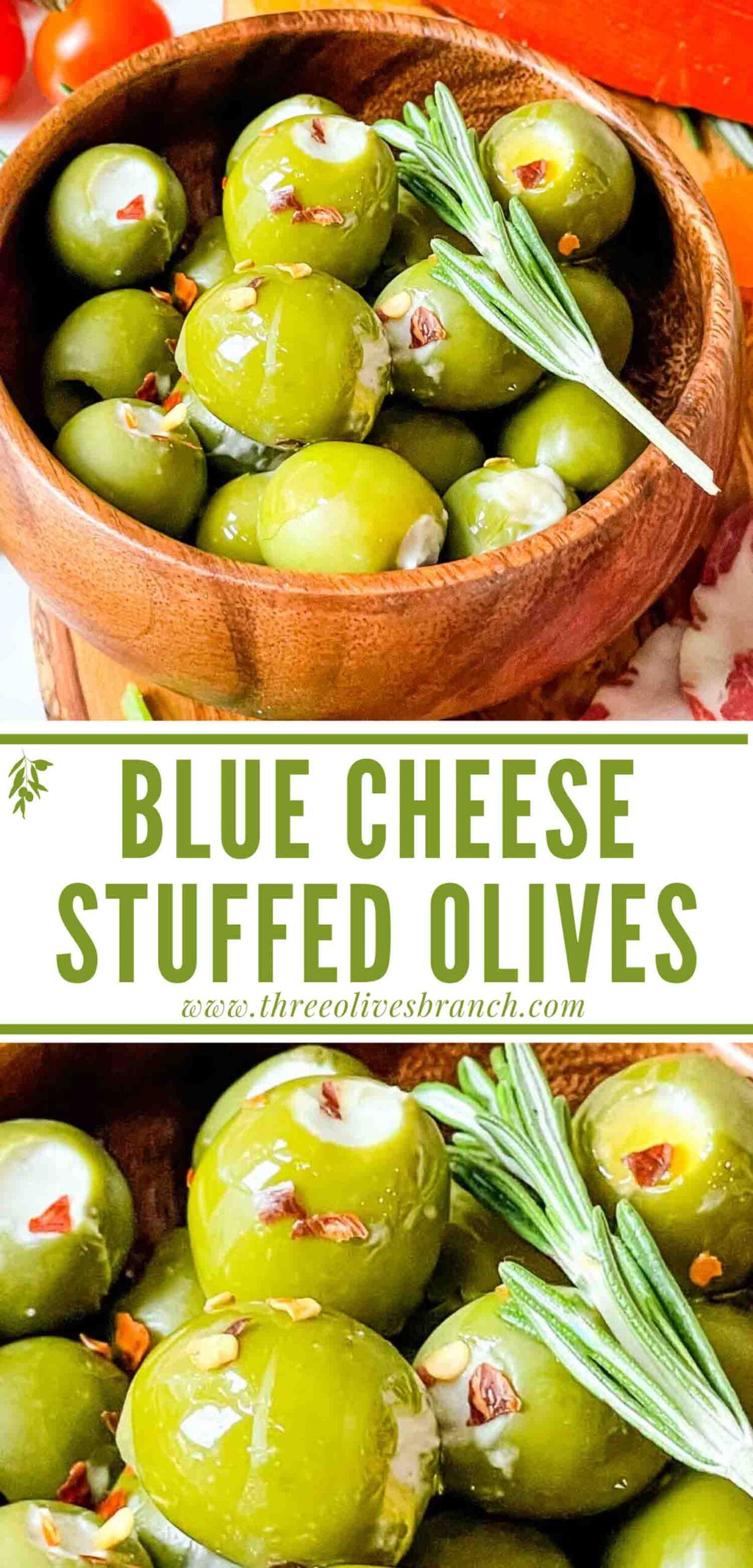 Blue Cheese Stuffed Olives Three Olives Branch