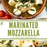 Long pin of Marinated Mozzarella Balls with title