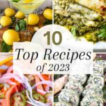Pin image for Top 10 Recipes of 2023 on the blog.