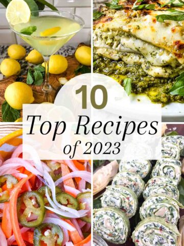 Pin image for Top 10 Recipes of 2023 on the blog.