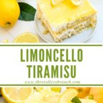 Long pin of Limoncello Tiramisu with title.