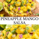 Pin of Pineapple Mango Salsa.