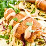 Pin of a Fresh Baja Fish Taco with title.