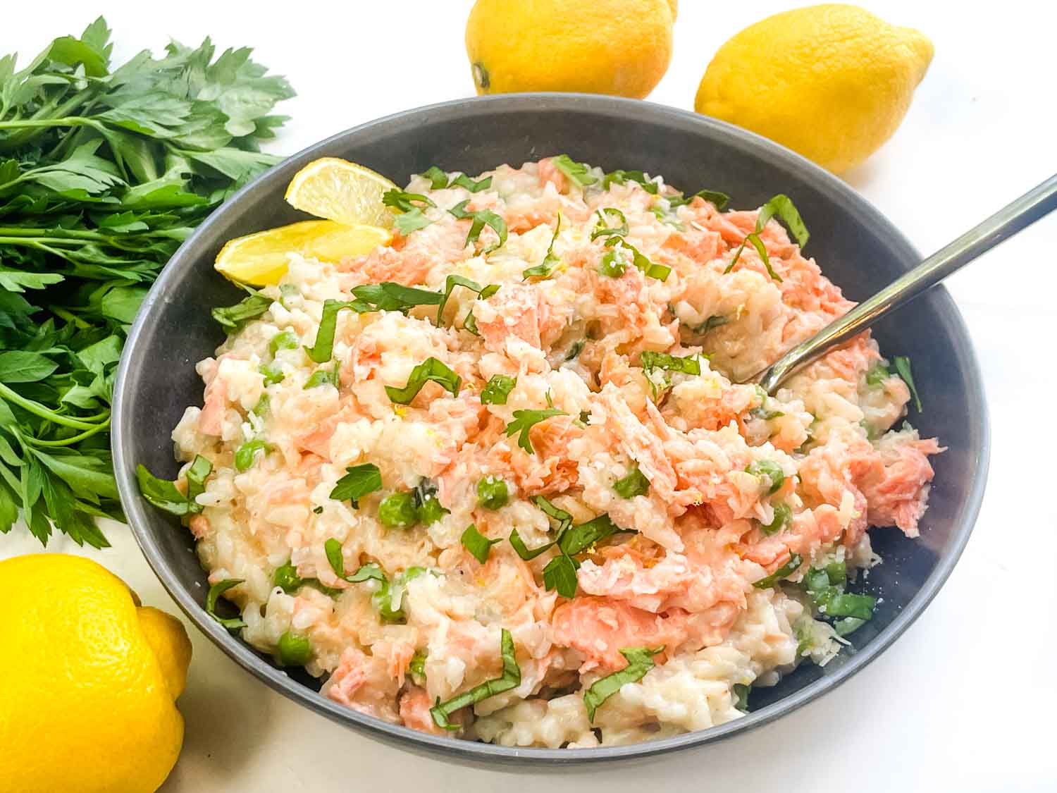 Salmon Risotto - Three Olives Branch