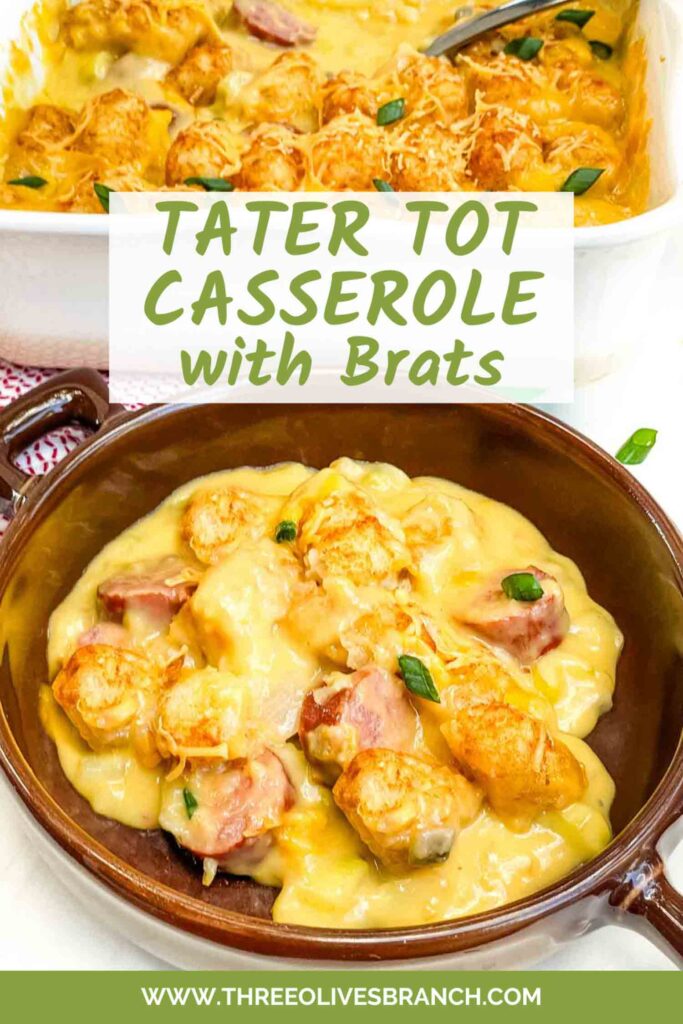 Pin of Tim Walz's New Ulm Hotdish with Brats.