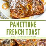 Long pin for Panettone French Toast Recipe with title.