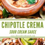 Long pin for Homemade Chipotle Crema Sauce.